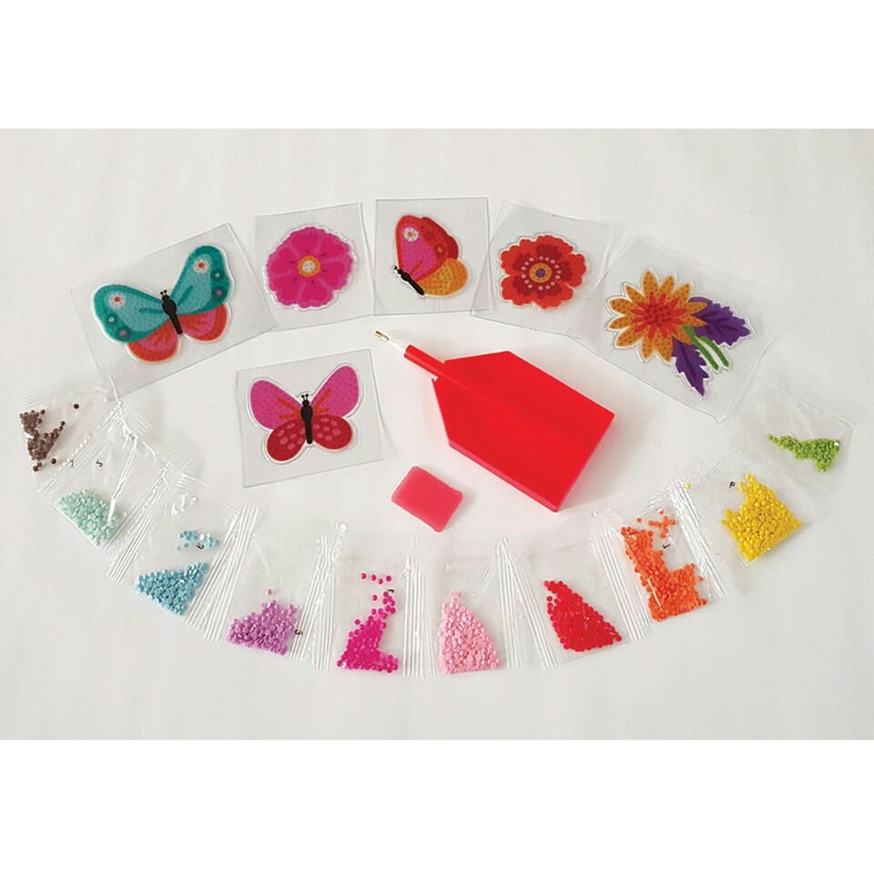 image 1 of Small World Toys Diamond Design Stickers Flowers And Flutterbies