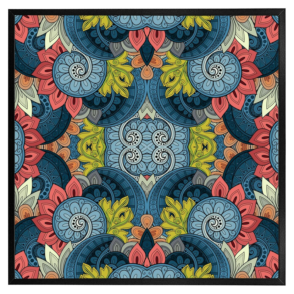 image 1 of Tribal pattern ethnic (Picture Frame) Brown | L