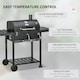 image 4 of Charcoal BBQ Grill Smoker Trolley with Shelves, Bottle Opener and Wheels