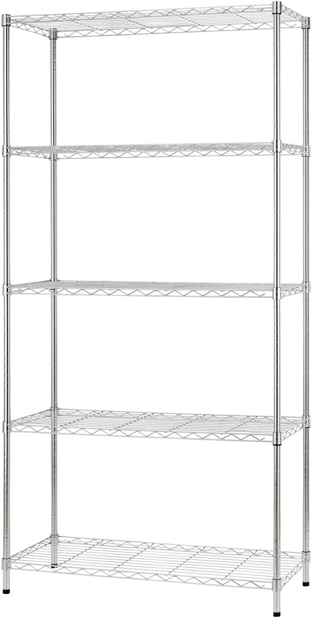 5 Tier Heavy Duty Chrome Wire Shelving Unit