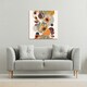 image 2 of Orange Geometric With Flowers (Canvas Print) 46 x 46 x 4cm
