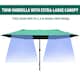 image 3 of Outsunny 4.6M Garden Patio Umbrella Canopy Parasol Sun Shade w/ Base Off White