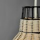 image 1 of ValueLights Modern Natural Rattan Metal Basket Style Ceiling Pendant Light Shade