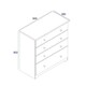 image 5 of Core Products Colorado, 4 Drawer Chest H80.2cm x W80cm x D38cm White
