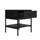 image 3 of Boston Bedside Cabinet - Wood/Metal - L40 x W43 x H50 cm - Black Matte