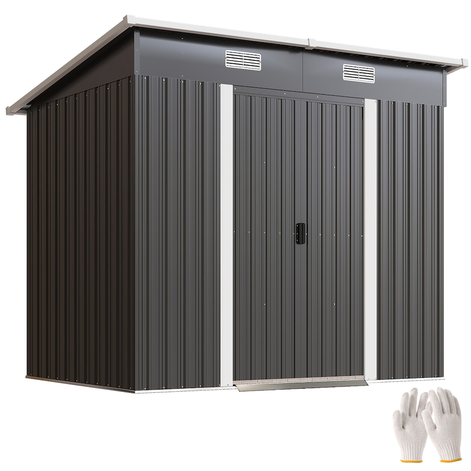 image 1 of Outsunny 7 x 4ft Outdoor Garden Storage Shed for Garden
