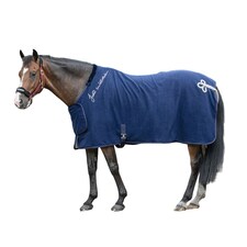 John Whitaker Chelsea Standard-Neck Horse Show Rug - Navy/Silver - 5´