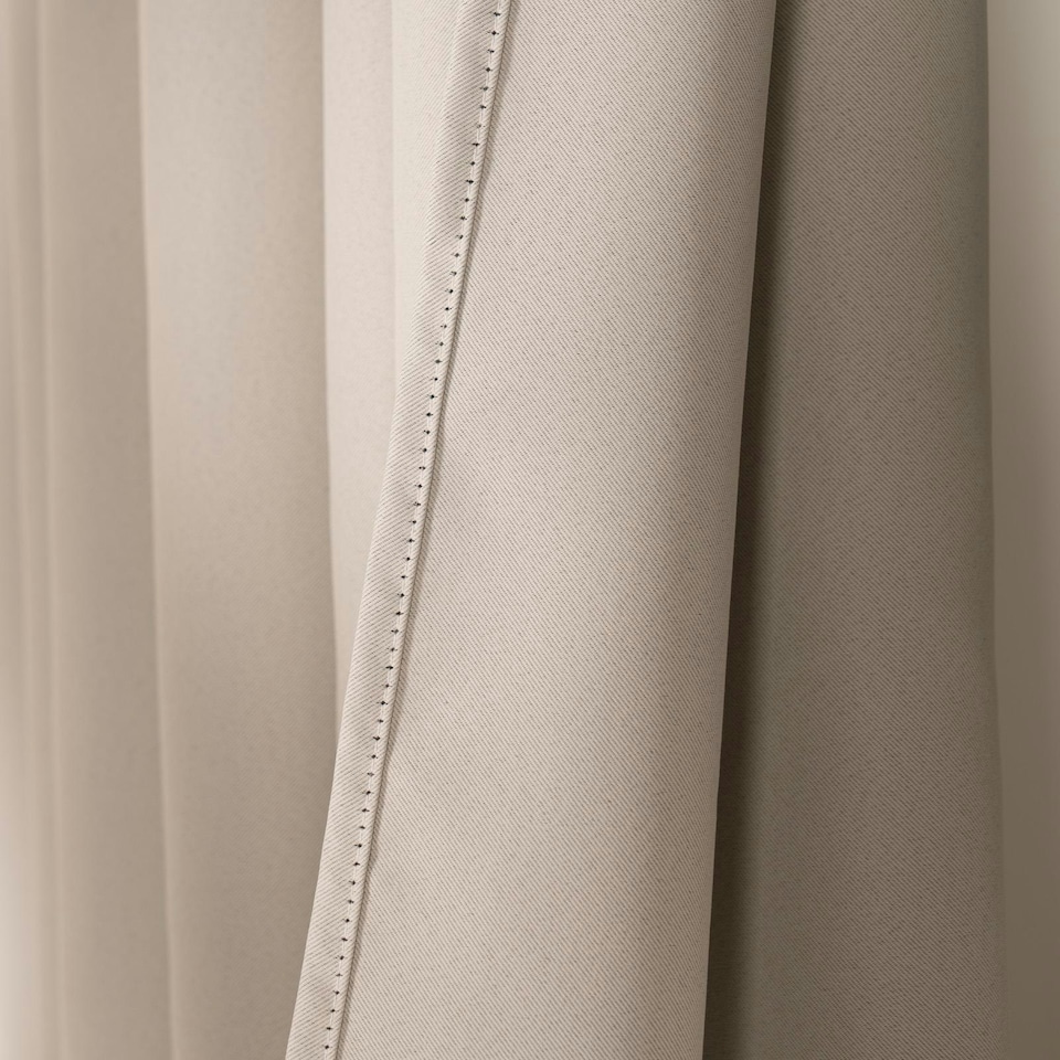 image 1 of OHS Blackout Thermal Eyelet Curtains, 66x90" - Stone