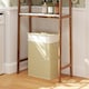 image 2 of HOMCOM Laundry Hamper with Removable Washable Liner Bag, Nature Wood Finish Brown | Cream