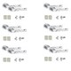 image 1 of Golden Grace 6 Pairs Modern Nova Design Premium Door Handles on Round Rose in Polished Chrome Finish with 2.5" Latch and 1 Pair of Ball Bearing Hinges Chrome