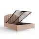 image 4 of Pettine End Lift Ottoman Storage Bed Double Blush Pink | Pink | Blush Pink