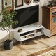image 8 of HOMCOM TV Unit Cabinet for TVs up to 55Inches with Cupboard Shelves, White White