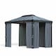image 1 of Curtain Set for Rectangle Gazebo - Polyester - L217 x W401 cm - Grey (Gazebo Not Included)
