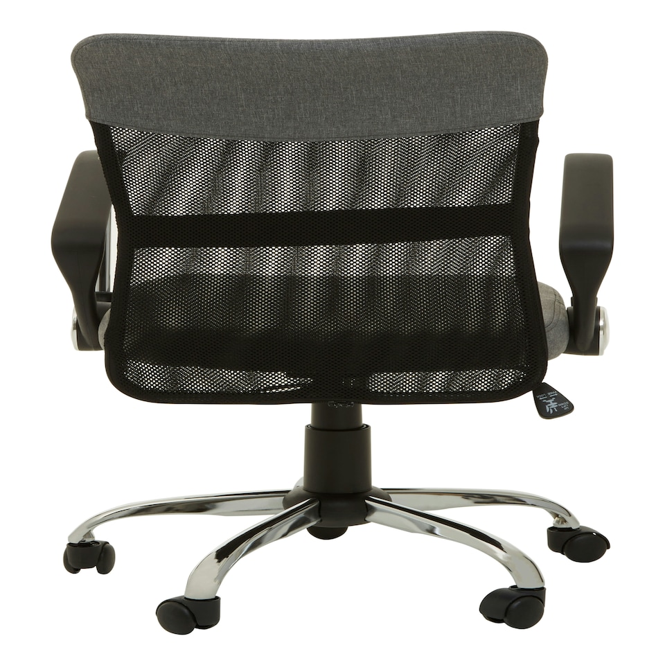 image 1 of Interiors by Premier Fenix Grey Home Office Chair With Chrome Arms