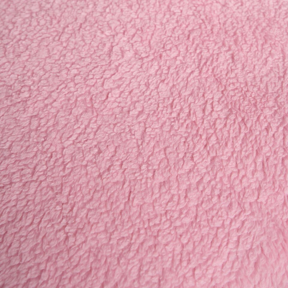 image 1 of OHS Luxury Teddy Fleece Reversible Duvet Cover and Pillowcase Bedding Set | Multi | Pink/Lilac | Double