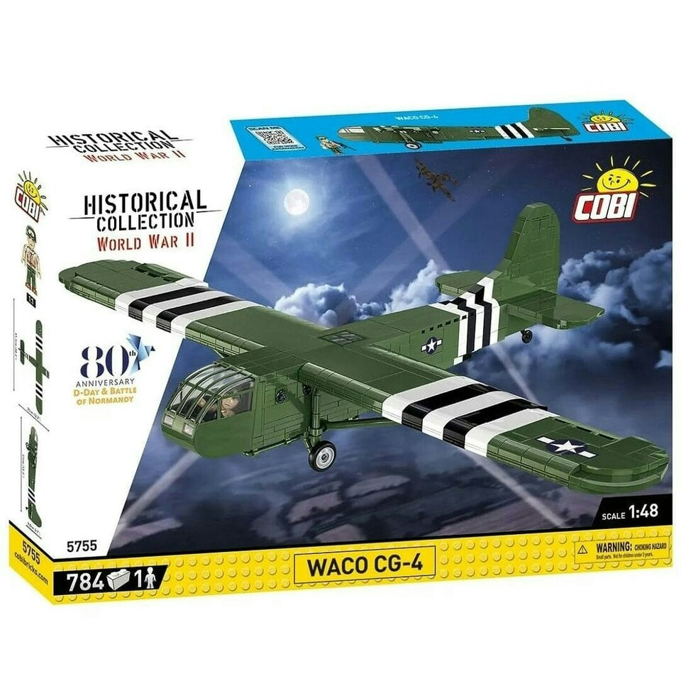 image 1 of Waco CG-4 brick glider model - COBI 5755- 784 bricks