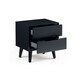 image 3 of Retro Anthracite Bedside Chest - 2 Drawers
