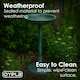 image 9 of Oypla Traditional Ornamental Garden Pedestal Bird Bath Outdoor Water
