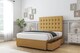 image 4 of Sloomy Alabama Mustard Plush Divan Bed Base 2 Drawers Same Side With 26 Inch Strutted Headboard | Gold | Mustard | Double | 1