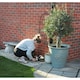 image 4 of JSH Olive Planter 75L Ceramic Look Round Plastic Flower Pot Frost & UV Resistant 30cm Round - Grey
