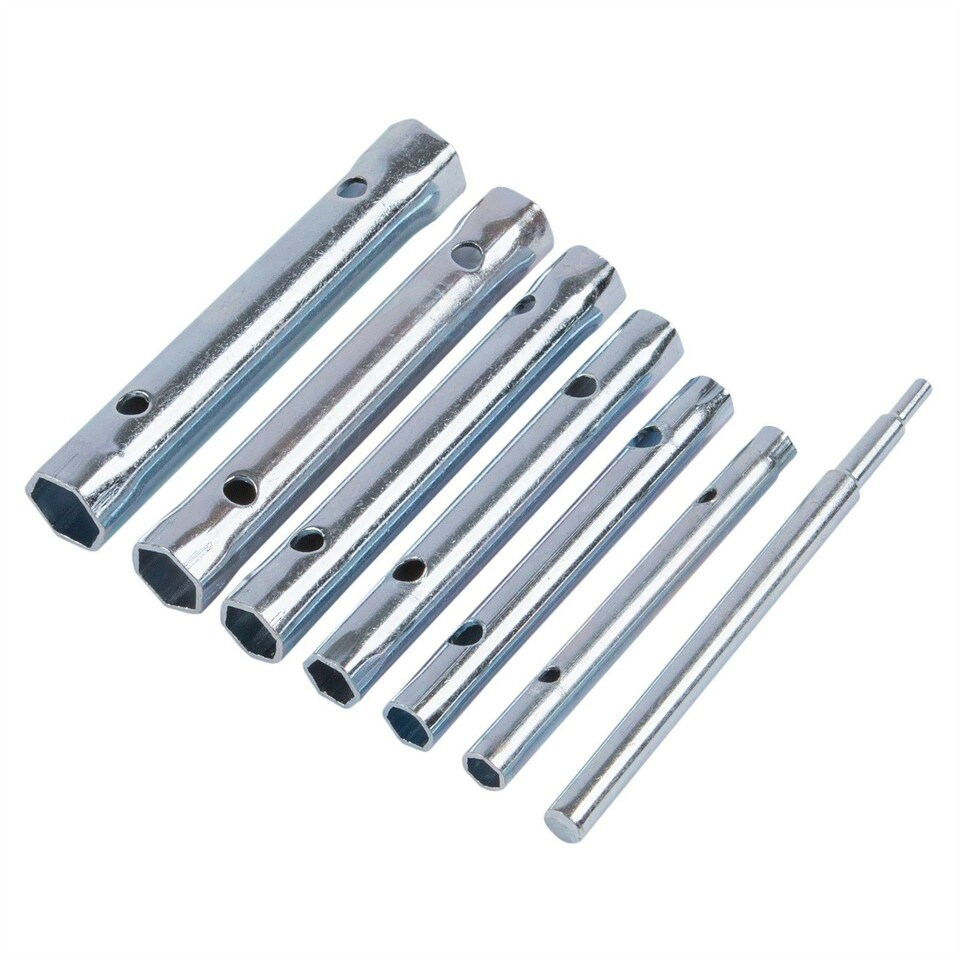image 1 of Blackspur 6pc Carbon Steel Metric Box Spanner & Tommy Bar Set