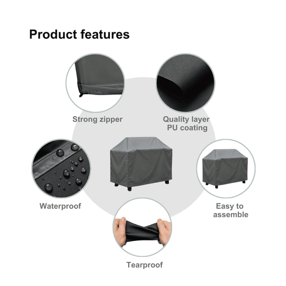 image 1 of Large 110cm Heavy Duty Polyester BBQ Grill Protective Waterproof