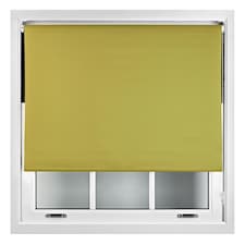 FURNISHED Roller Blind Blackout Easy Fit Trimmable Insulated UV Protection with Metal Fittings | Green | Green
