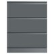 image 3 of FWStyle Carlton 3 Drawer Chest Of Drawers - Matt Dark Grey