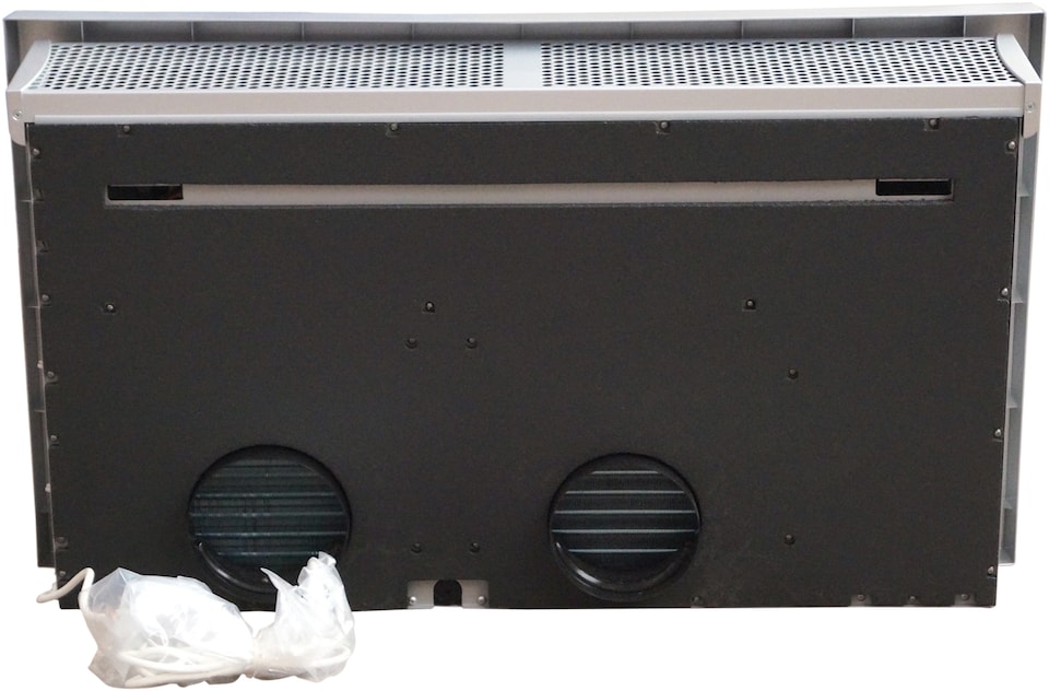 image 1 of Prem-I-Air High Performance Twin Duct 9000 BTU Per Hour Wall Mounted Air Conditioner with Heat Pump White/Silver