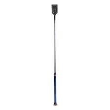 Dublin Embossed Leather Horse Riding Whip | Blue | Navy | One Size | 1