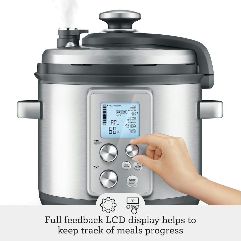 image 1 of Sage Fast Slow Pro Pressure Cooker 4L Brushed Stainless Steel