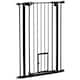 image 6 of PawHut Extra Tall Dog Gate with Cat Door Auto Close for Stairs 74-80 cm Wide