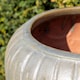 image 3 of Primrose Two-Tone Textured Terracotta Round Planter In Metallic Two Tone 53cm