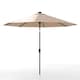 image 1 of COSTWAY 290 cm Solar Patio Parasol Umbrella 96 LED Lights Beige Cream