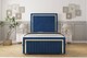 image 1 of Sloomy Boston Gold Navy Plush Bed Frame With 50" Upholstered Headboard 6' Super King