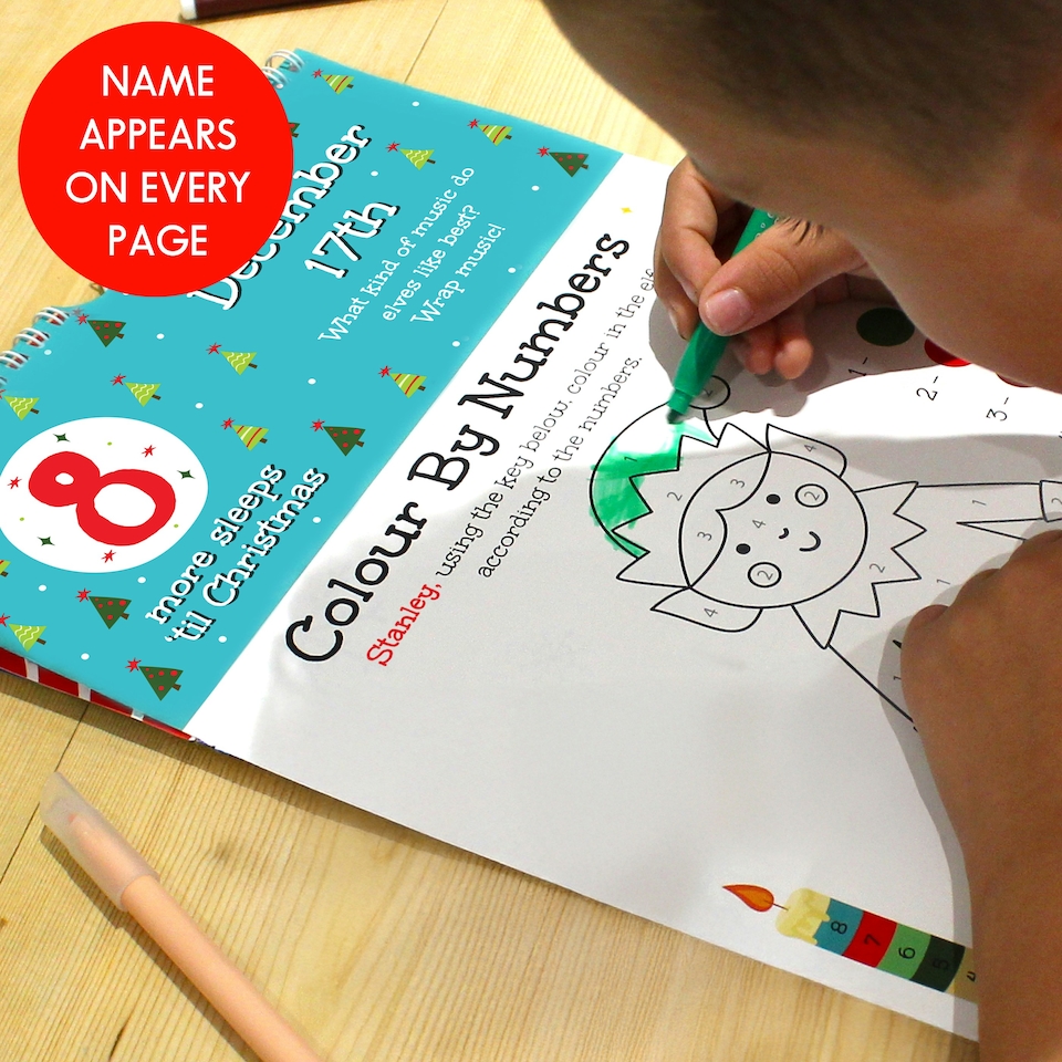 image 1 of Personalised 24 Sleeps Christmas Activity Advent Calendar