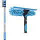 image 1 of 5ft Window Squeegee with Extension Pole, Window Cleaner Tool with 1-Stage Telescoping Pole, Window Cleaning Kit with 5ft Pole (1.3m) & Microfiber Cloths, 2 Blades Replacements & ACME Adapter