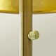 image 3 of ValueLights Lexy Beige and Gold Shade with Antique Brass Dimmable Floor Lamp & LED Bulb