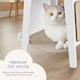 image 6 of Yaheetech Multipurpose Wooden Side Table with Cat Bed | White | One Size
