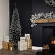 image 2 of 6.5ft (2m) Pencil Style Slim Snow Tipped Artificial Christmas Tree in Green