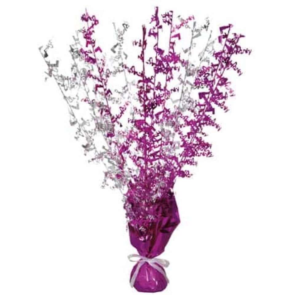 Pink Glitz Hen Party Balloon Weight Centrepiece