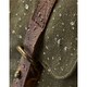 image 2 of Quadra Heritage Leather Accents Messenger Bag - Olive Green - One Size Green