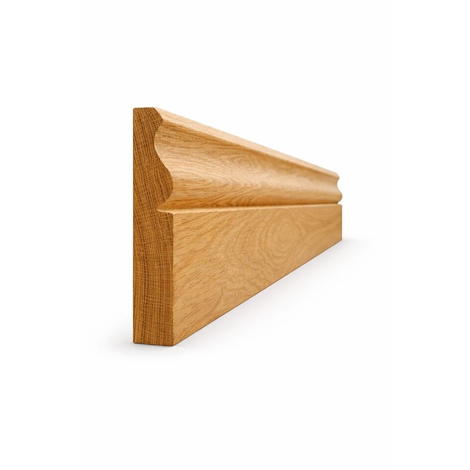Ogee European Oak Skirting Board (Unoiled) - 70mm (H) x 19mm (T) x 3000mm (L) - (Pack Of 5)