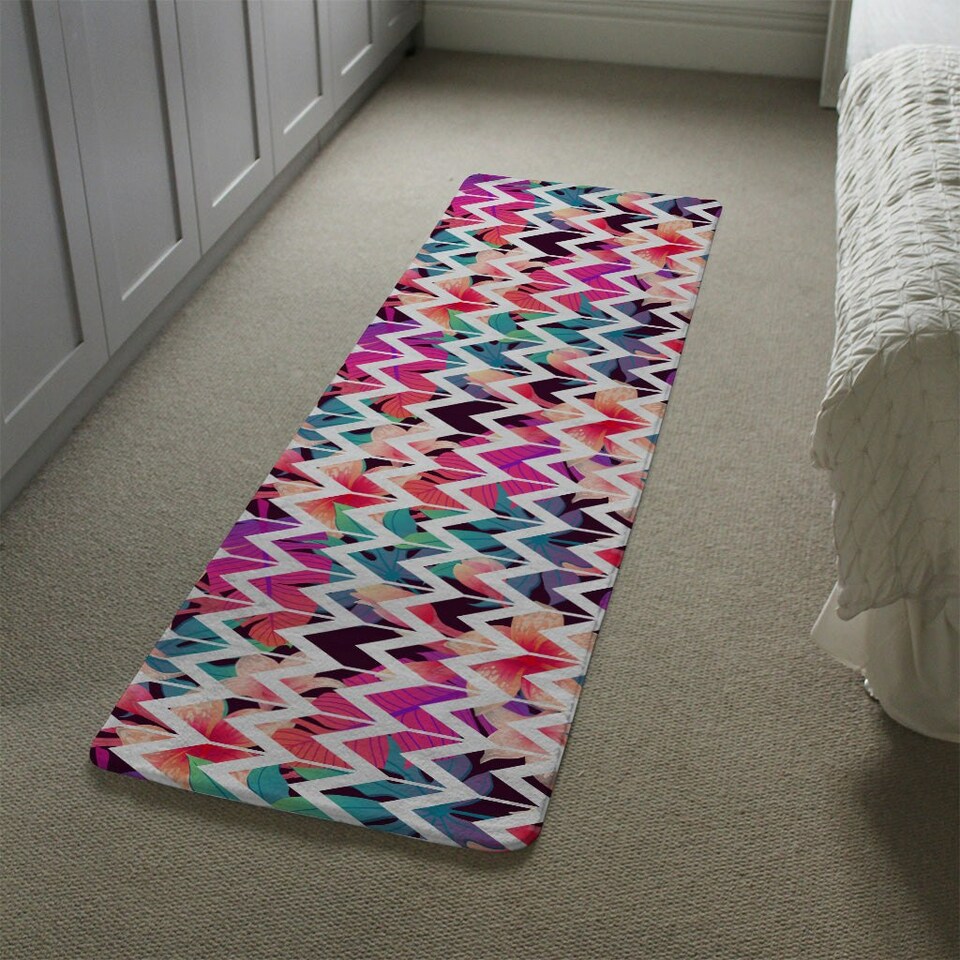 image 1 of Tropical Geometric Zig Zags (Runner Rug) Multi