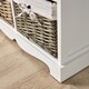 image 3 of Wooden Chest Of Drawer Storage Unit Willow Wicker Baskets Bedside Fully Assembled | White