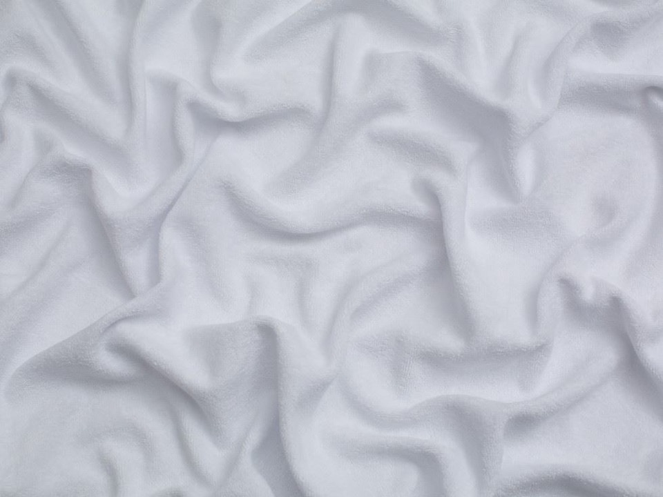 Minerva Core Range White One Sided Cotton Towelling Fabric for Dressmaking, 150cm / 59" Wide - per metre