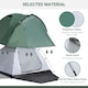 image 8 of Outsunny Compact Camping Tent w/ Vestibule & Mesh Vents for Hiking Green