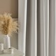 image 3 of OHS Woven Textured Blackout Eyelet Curtains - 66x72 inch | Cream