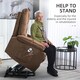 image 3 of HOMCOM Lift Chair with Vibration Massage, Heat, Quick Assembly, Brown Brown