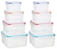 image 1 of Herrela Set of 8 Airtight Lid Food Containers